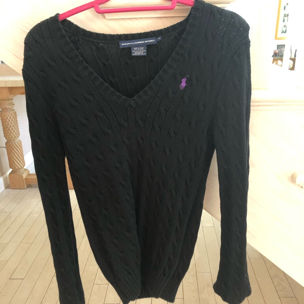 Ralph Lauren black and purple sweater
